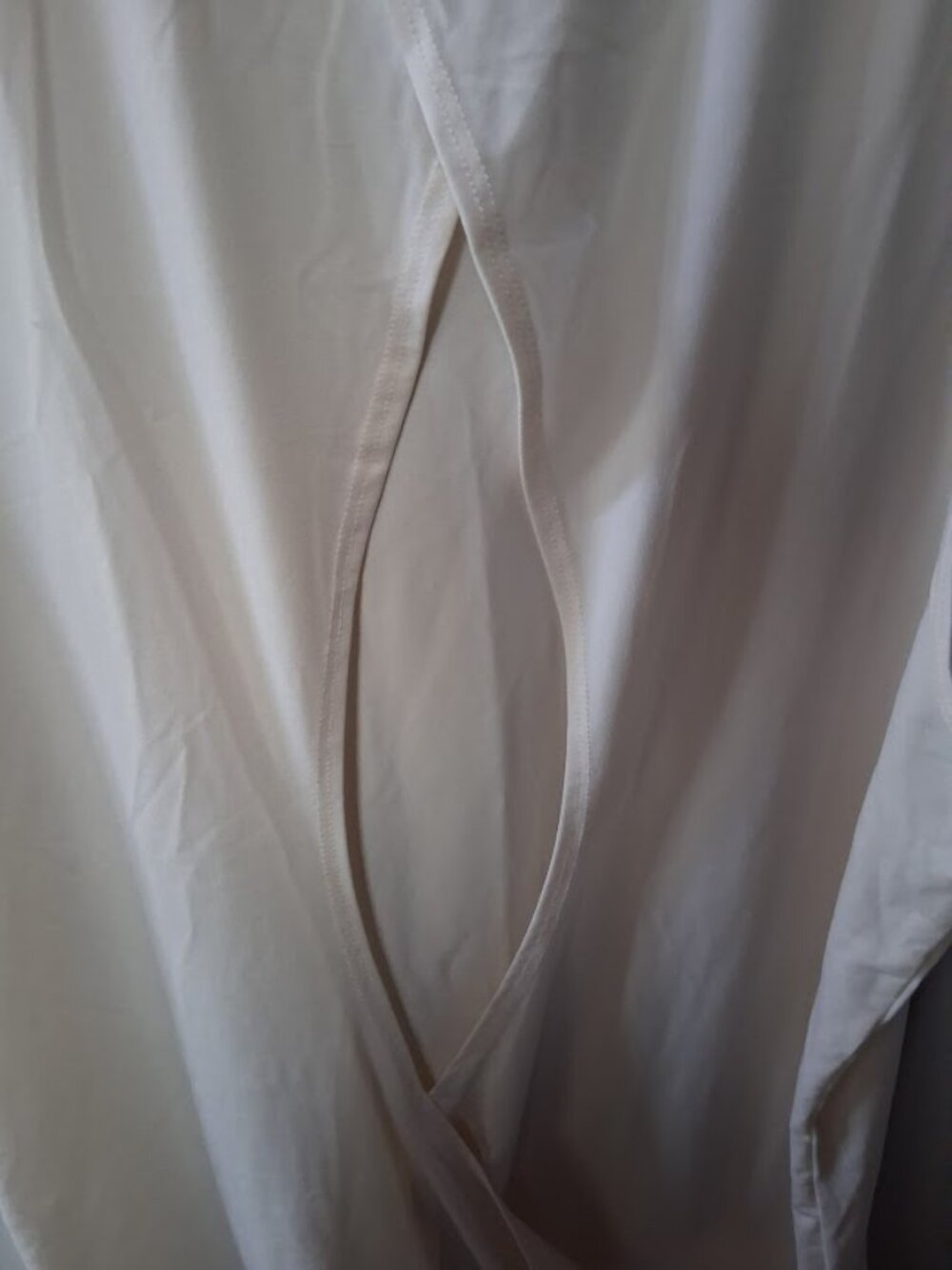 Fabletics Ivory Open Back Tank Top Sz L - Picture 3 of 5